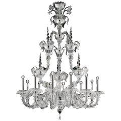 4604 12 Chandelier in Murano Glass, by Barovier&Toso