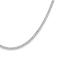 4.60ct Round Brilliant Cut Diamond Tennis Necklace in 14k White Gold