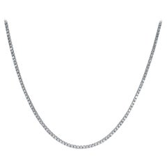 4.60ct Round Brilliant Cut Diamond Tennis Necklace in 14k White Gold