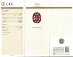 GIA zertifizierter Rubin- und Diamant-Cocktailring aus Gelb- und Weißgold, 4,61 Karat