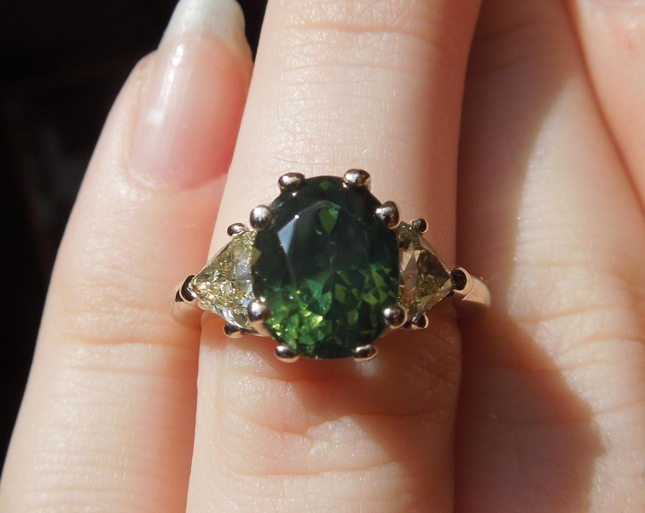 green zircon ring