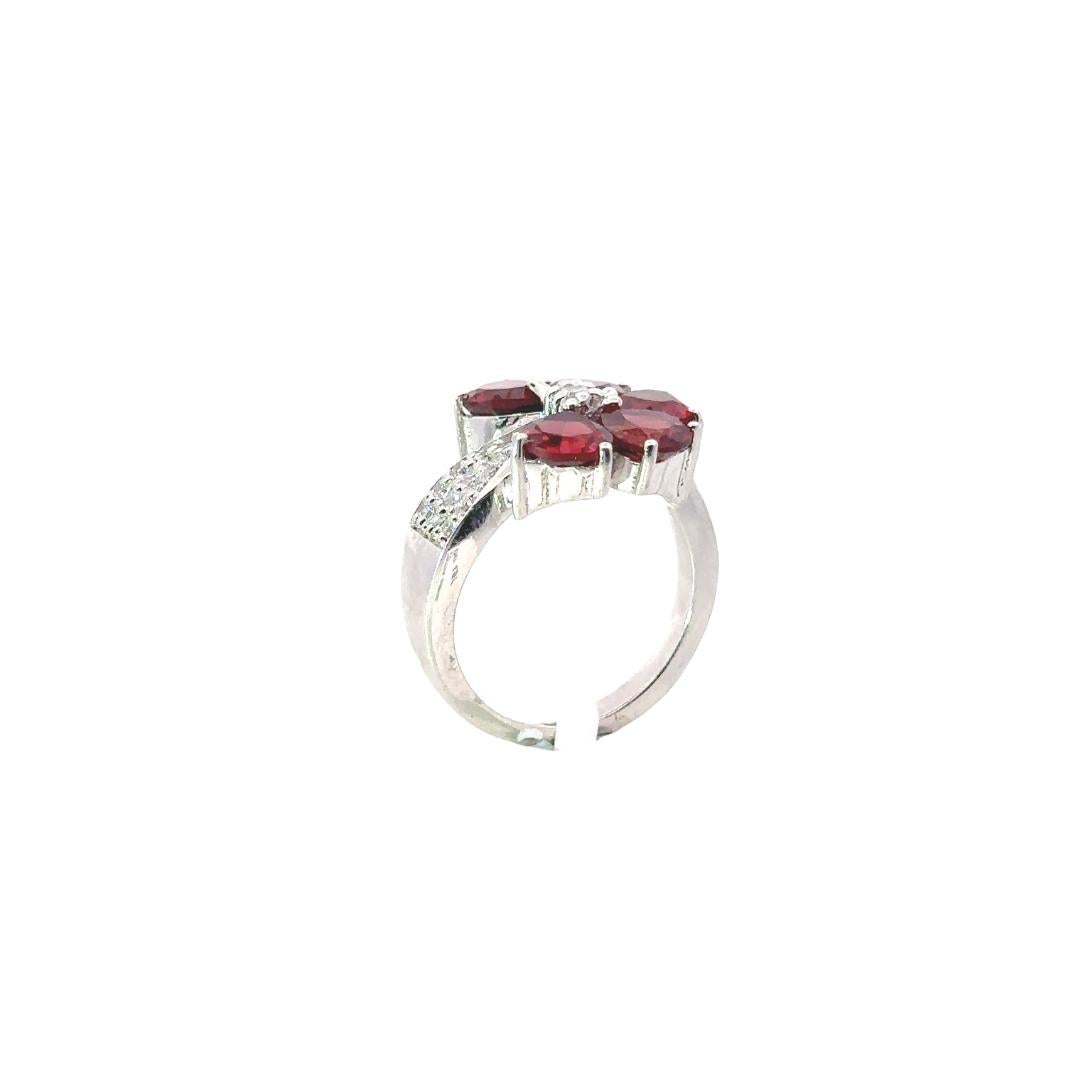 For Sale:  4.61 Carats Statement Red Garnet Ring in 925 Sterling Silver Christmas Gifts 5