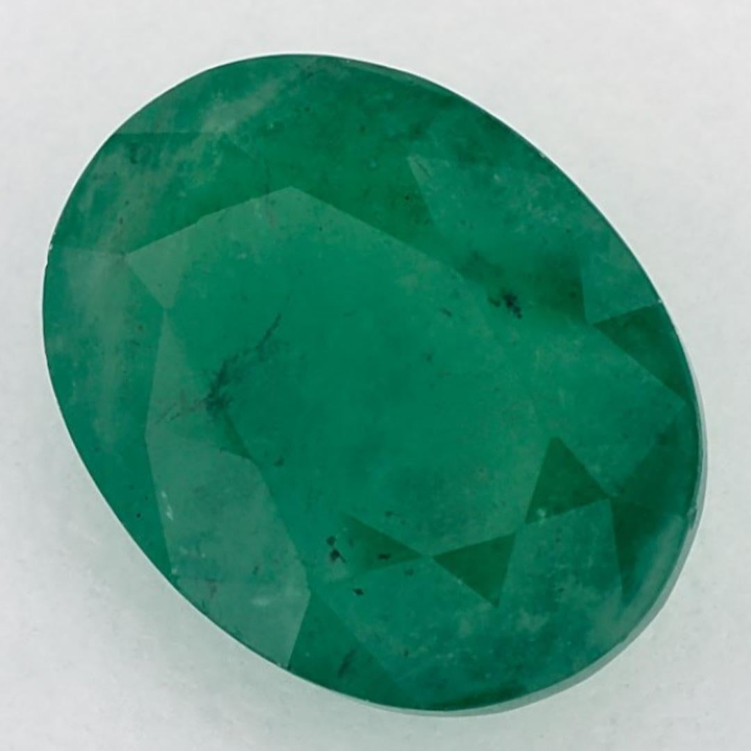 4.61 Karat Smaragd Oval Loser Edelstein (Ovalschliff) im Angebot