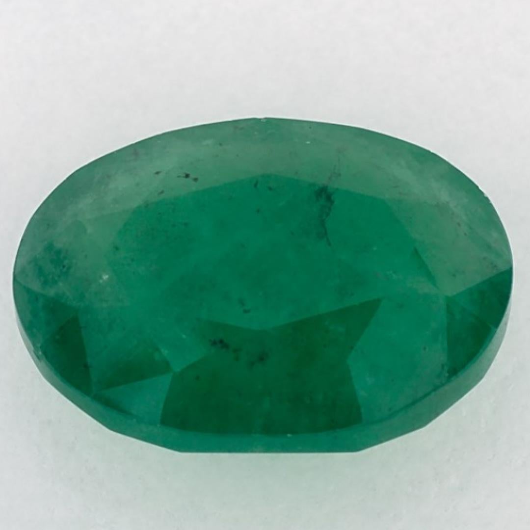 4.61 Karat Smaragd Oval Loser Edelstein im Zustand „Neu“ im Angebot in Fort Lee, NJ