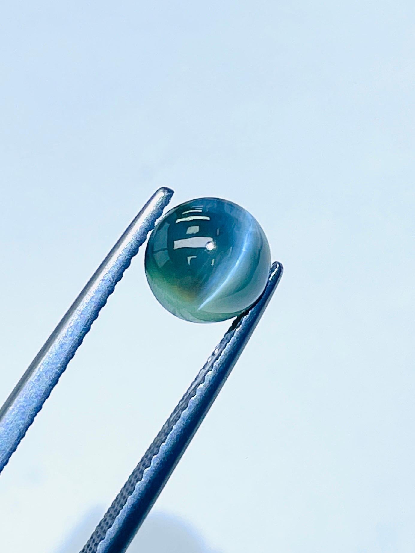 4.61 Ct ICA and Guild Two Certification Alexandrite Cat’s eye Rare size For Sale 2