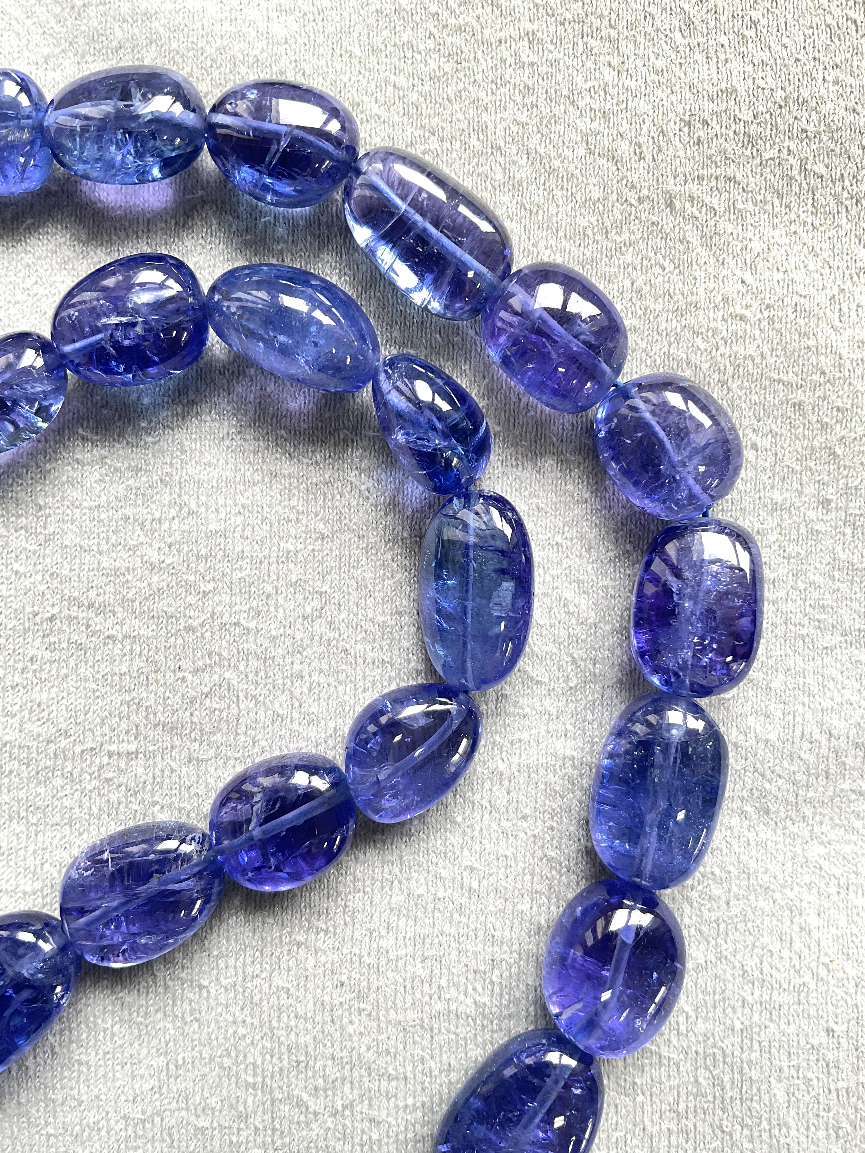 461.15 Carats Tanzanite Top Quality Tumbled necklace Fine Jewelry Natural Gems In New Condition For Sale In Jaipur, RJ