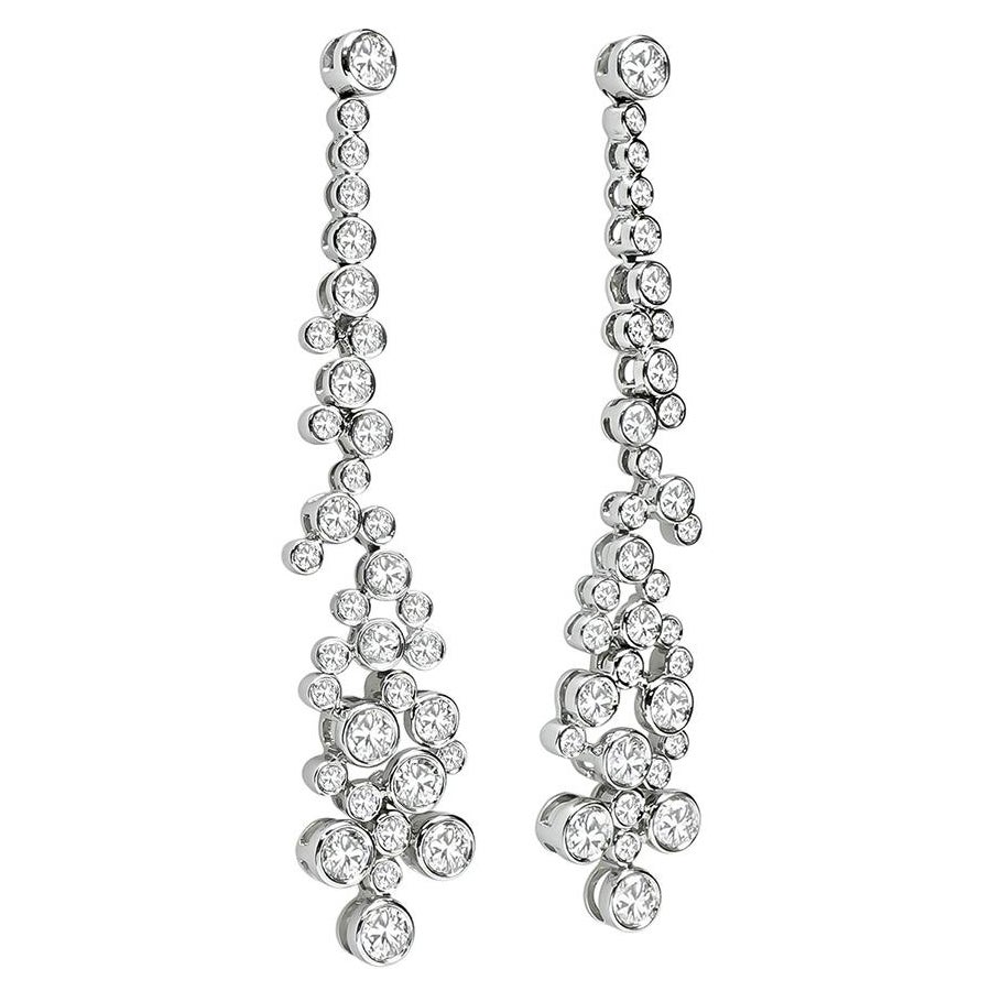 Orecchini pendenti con diamanti da 4,61 carati