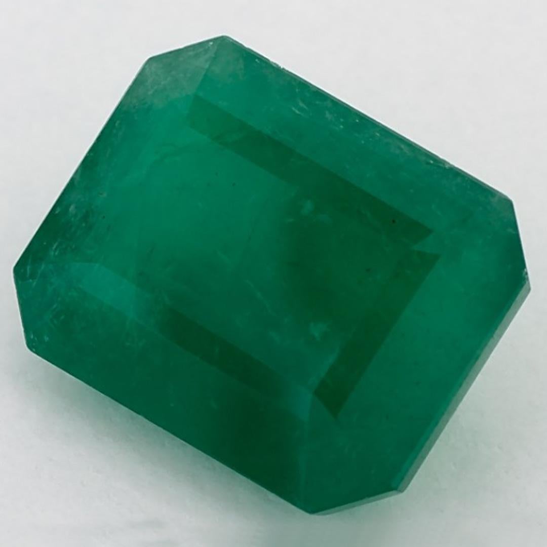 4.62 Ct Emerald Octagon Cut Loose Gemstone In New Condition For Sale In Fort Lee, NJ