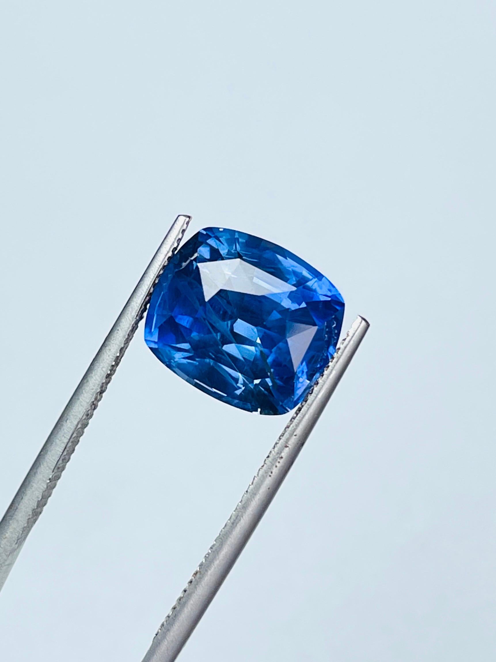 4,62 Ct Lotus Certified Ungeheizte Saphir Kornblume Farbe Sri Lanka Ceylon im Angebot 7