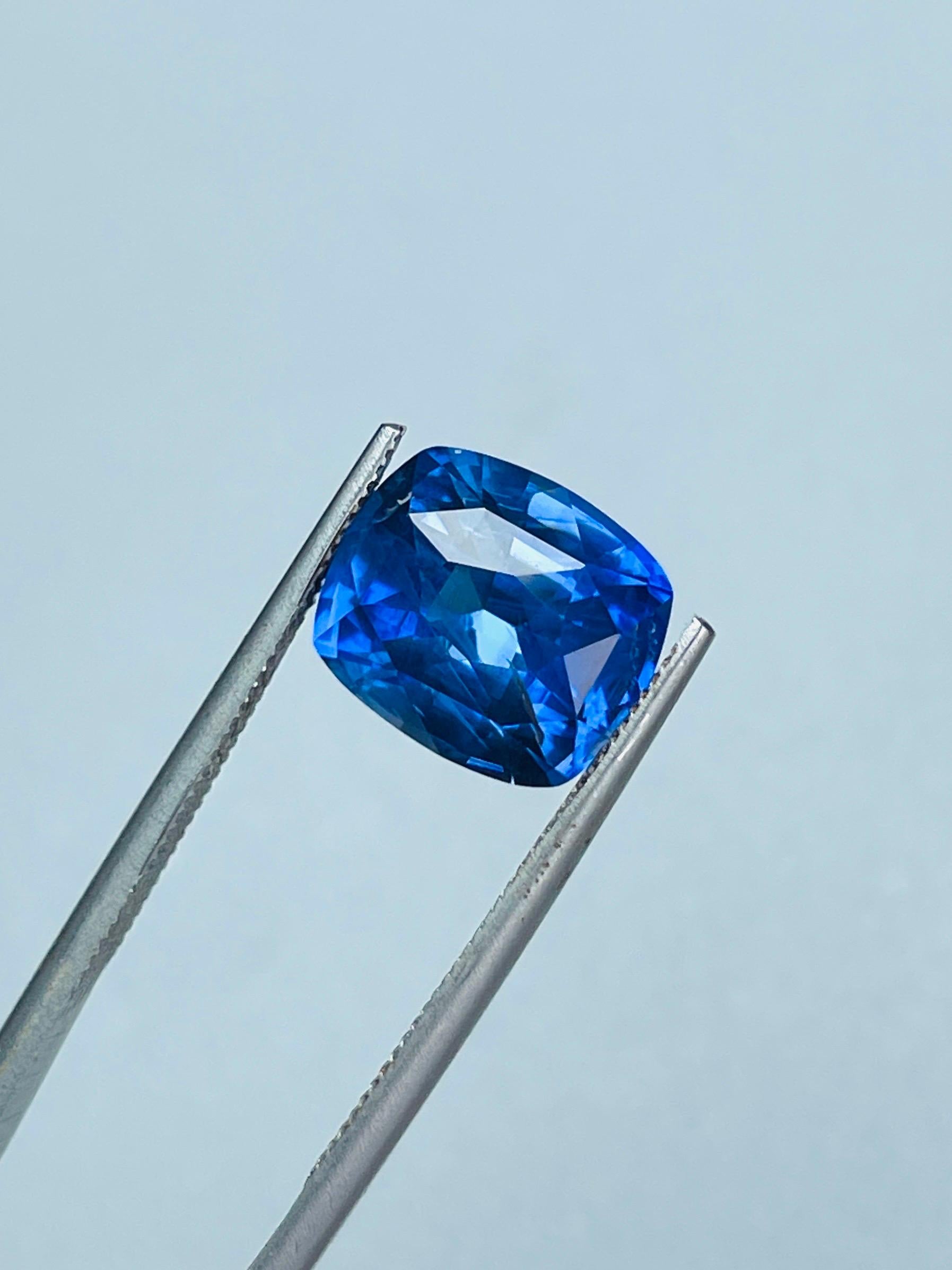 4,62 Ct Lotus Certified Ungeheizte Saphir Kornblume Farbe Sri Lanka Ceylon für Damen oder Herren im Angebot