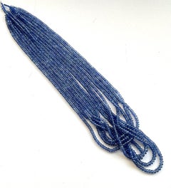 462.40 Carats Burmese No-Heat Blue Sapphire Beaded Top Quality Gem Necklace