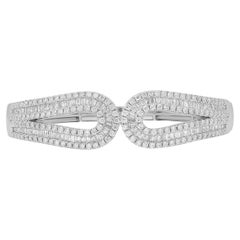 4.63 Carat Baguette and Round Diamond Bracelet 18K White Gold