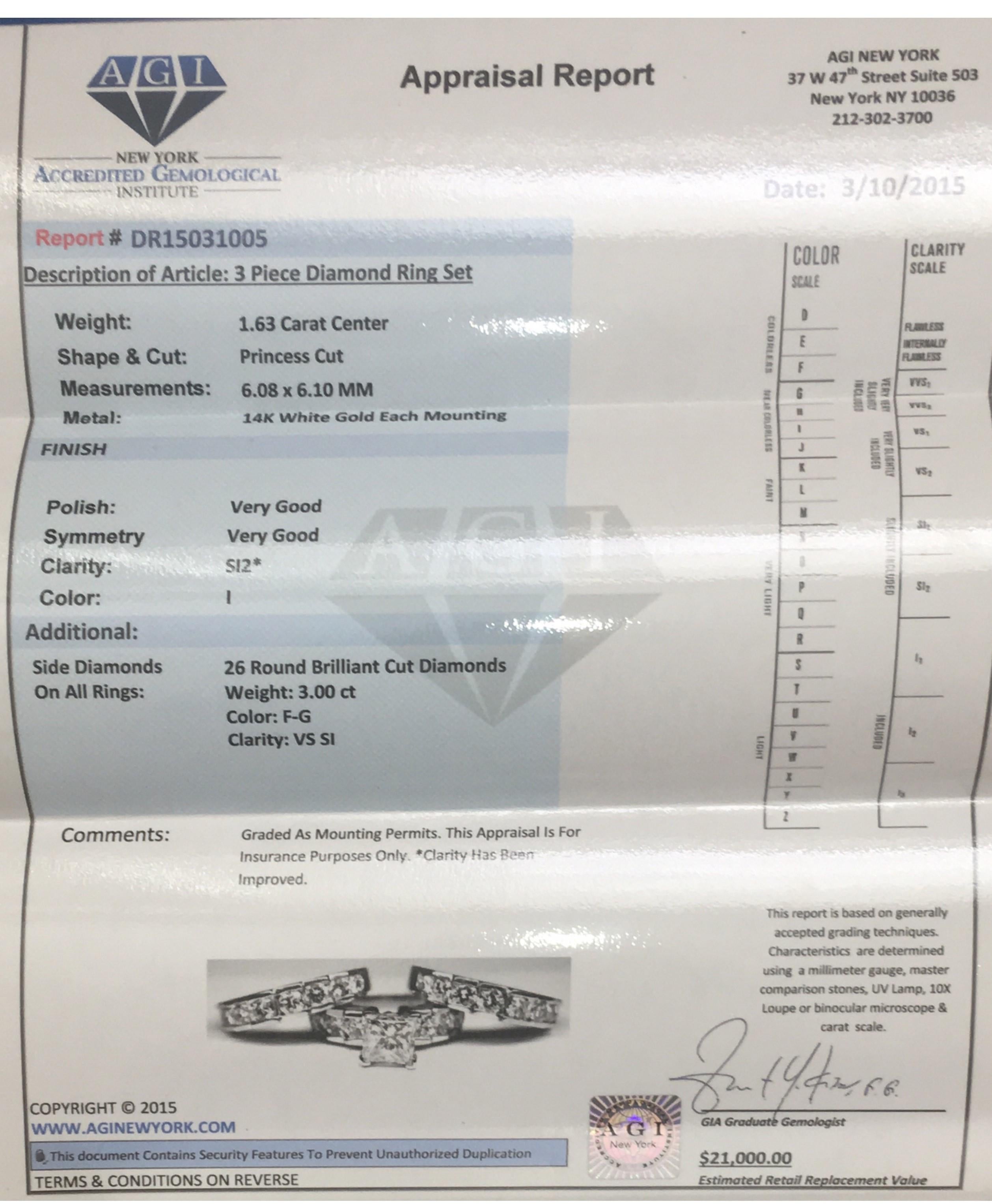 Women's 4.63 carat ENGAGEMENT RING Certified By GIA GEMOLOGIST For Sale