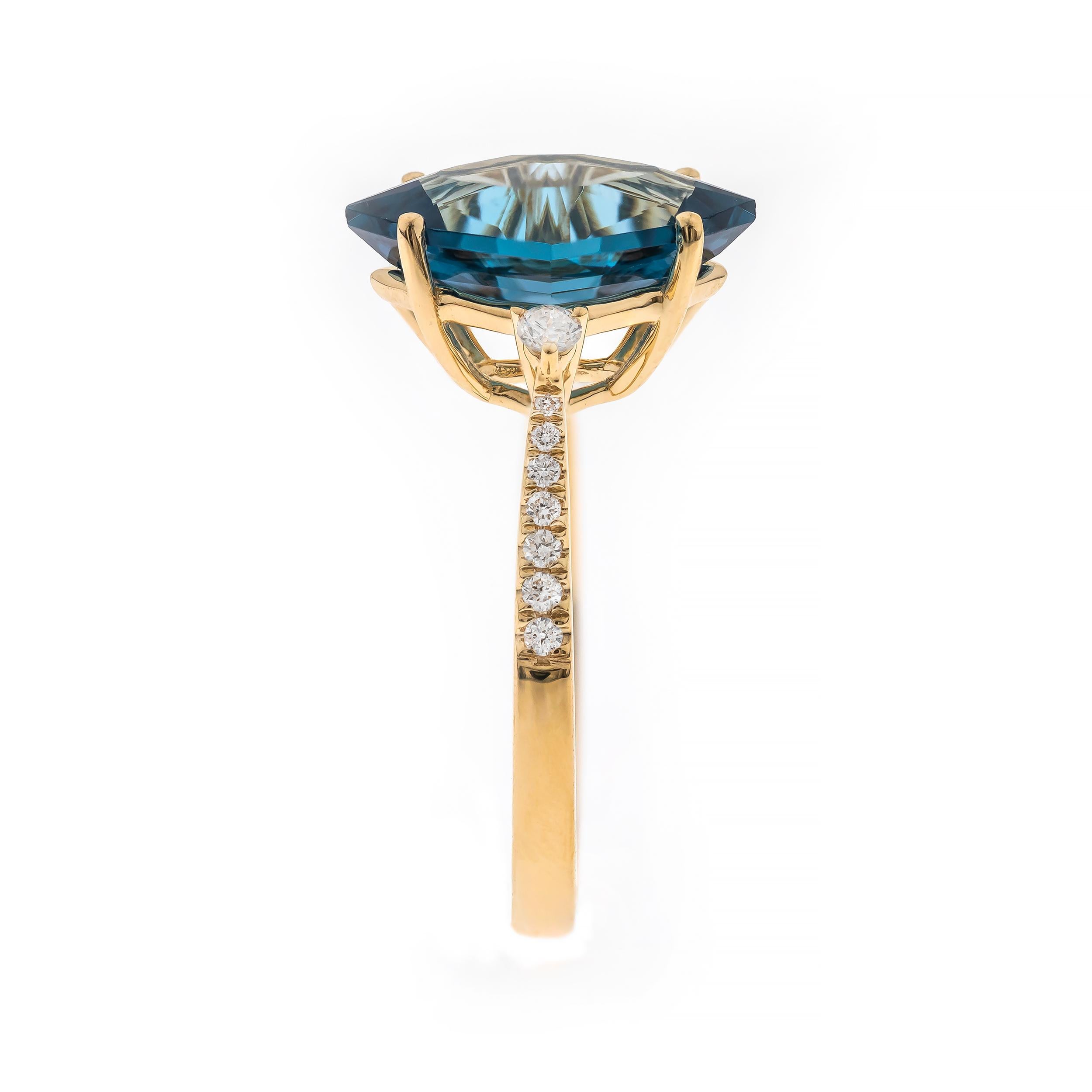 london blue topaz marquise ring