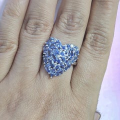 Natural Tanzanite Sterling Silver Ring for Women December Birthstone Ring Gift