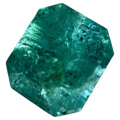 4.63ct Asscher Cut Natural Untreated Emerald Loose Gemstone