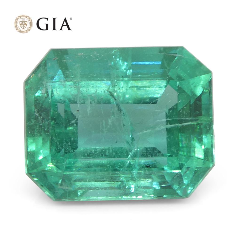 4,63ct Achteck-/Smaragdschliff Grüner Smaragd GIA zertifiziert Sambia (F2) im Angebot 6