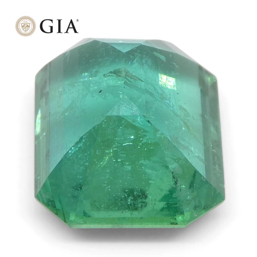 4,63ct Achteck-/Smaragdschliff Grüner Smaragd GIA zertifiziert Sambia (F2) im Angebot 7