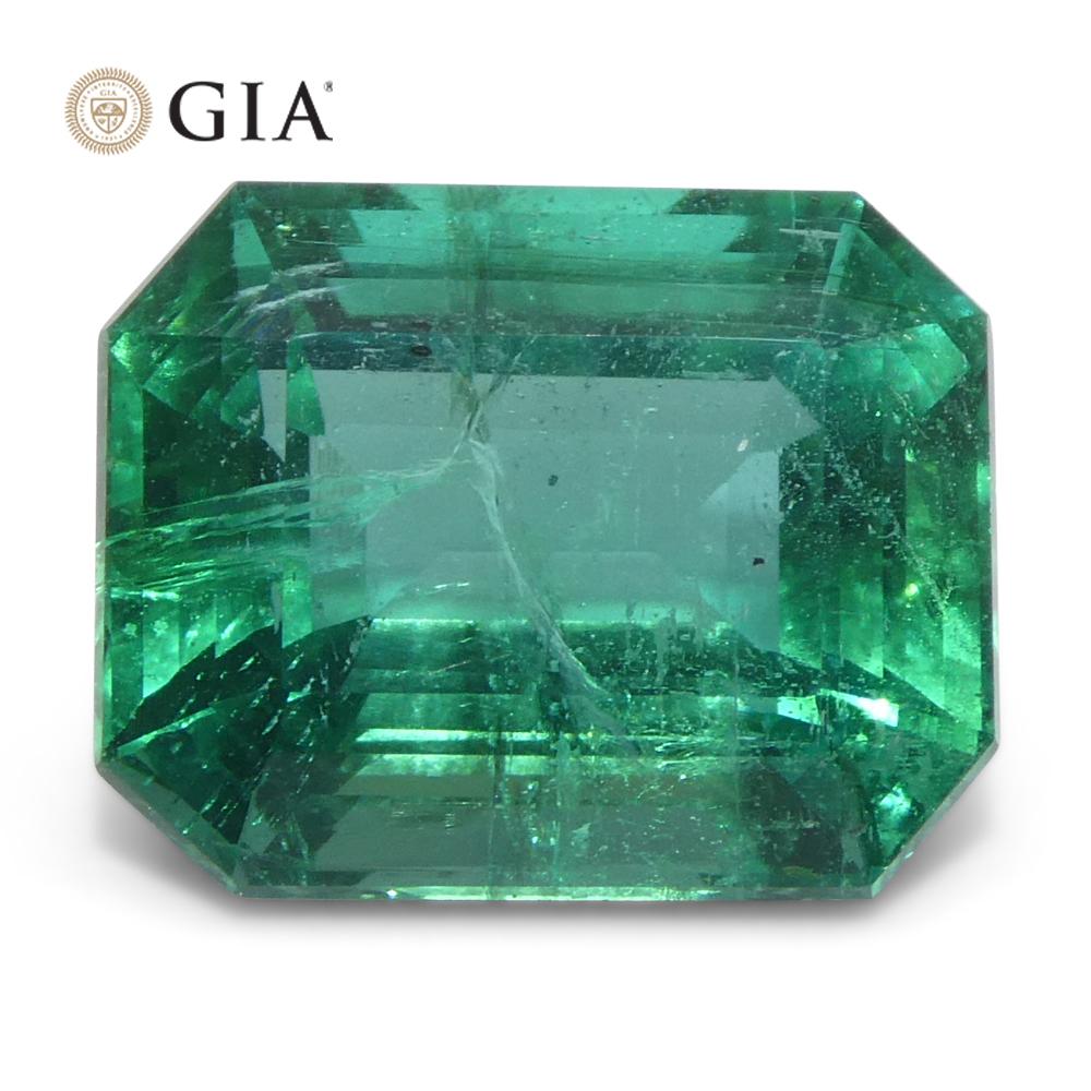 4,63ct Achteck-/Smaragdschliff Grüner Smaragd GIA zertifiziert Sambia (F2) im Zustand „Neu“ im Angebot in Toronto, Ontario