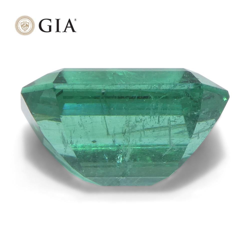 4,63ct Achteck-/Smaragdschliff Grüner Smaragd GIA zertifiziert Sambia (F2) im Angebot 5