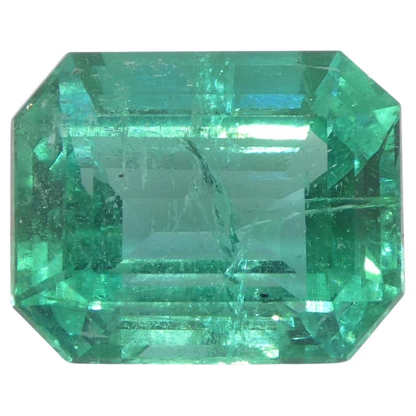4.63ct Octagonal/Emerald Cut Green Emerald GIA Certified Zambia (F2)