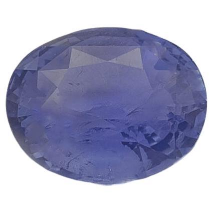4.64 Carat Oval Loose Blue Sapphire Gemstone For Sale