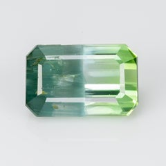 4,64 cts, Rara Turmalina Verde Ojo de Gato Bicolor