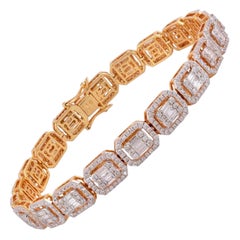 4,65 Karat Diamant 14 Karat Gold Tennisarmband