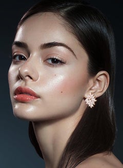 4.65 Carat Diamond 18 Karat Rose Gold Cluster Stud Earrings