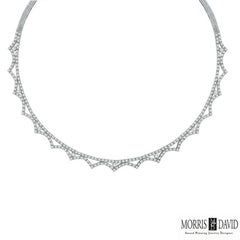 Collar de Diamantes Naturales 4,65 Quilates Oro Blanco 14 Kilates