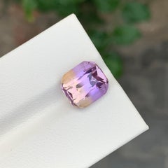 4.65 Carat Natural Faceted Ametrine Cushion Shape Gemstone