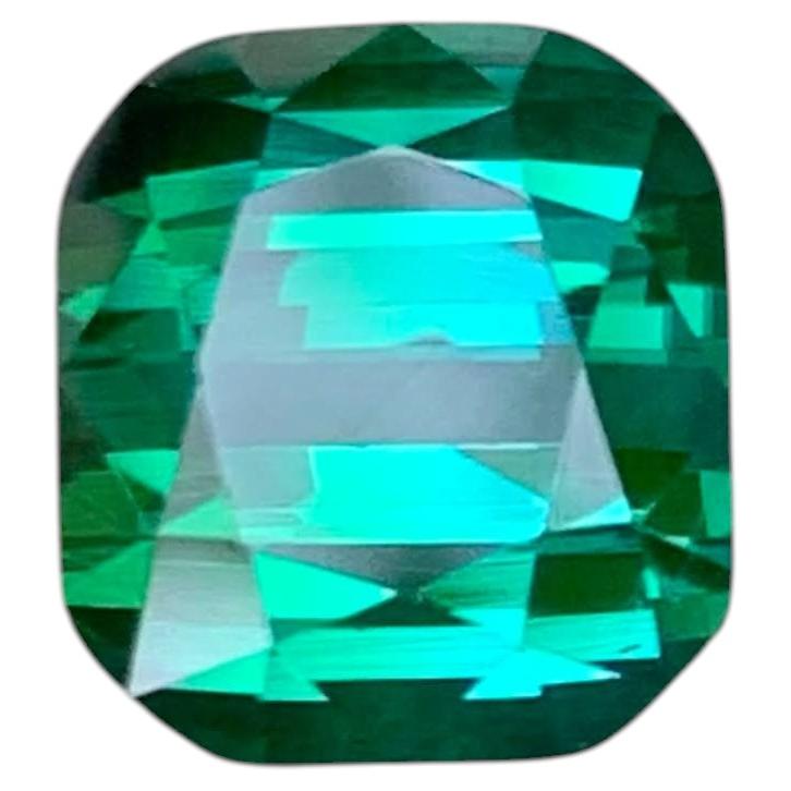 4.65 Carat Natural Loose Bluish Green Tourmaline Cushion Cut Afghan Gemstone