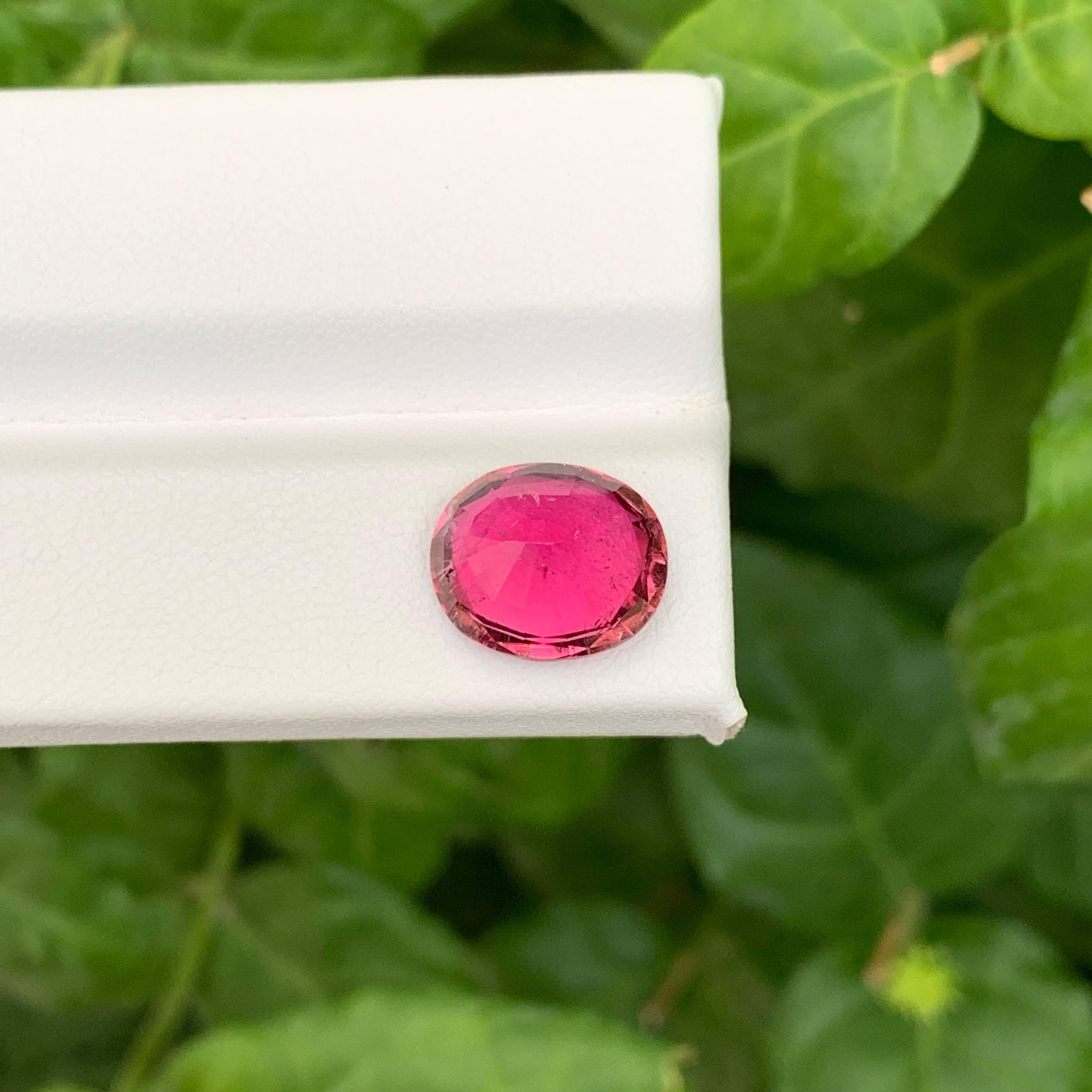 4.65 Carat Natural Loose Rubellite Tourmaline Stone Oval Cut Afghan Gemstone (pierre précieuse afghane) en vente 3