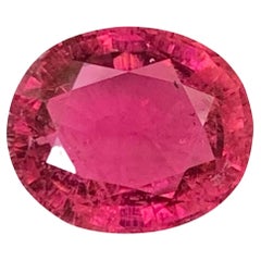 4.65 Carat Natural Loose Rubellite Tourmaline Stone Oval Cut Afghan Gemstone