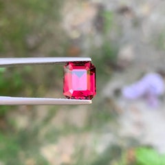 4.65 Carat Natural Loose Sweet Red Garnet Stone Emerald Cut Tanzanian Gemstone