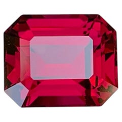 4.65 Carat Natural Loose Sweet Red Garnet Stone Emerald Cut Tanzanian Gemstone