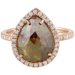 4.65 Carat Slice Diamond 18 Karat Gold Ring