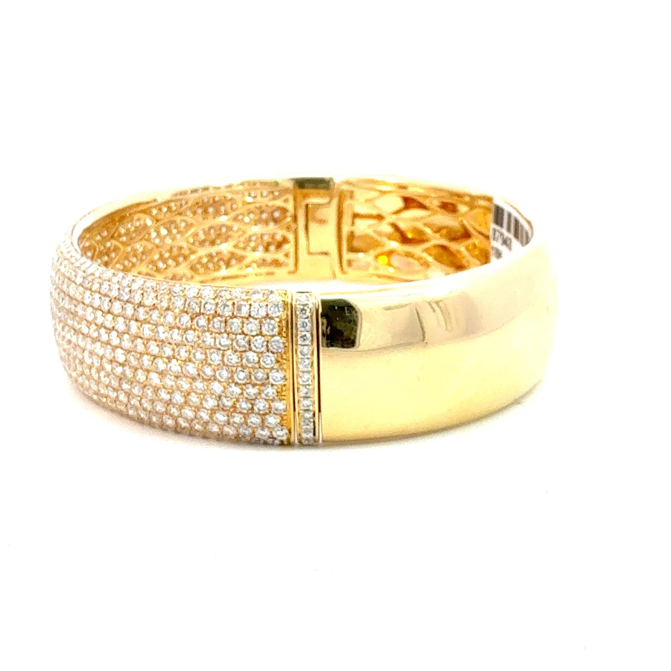 Bracelet en or jaune à diamants de 4,65 carats en vente 6
