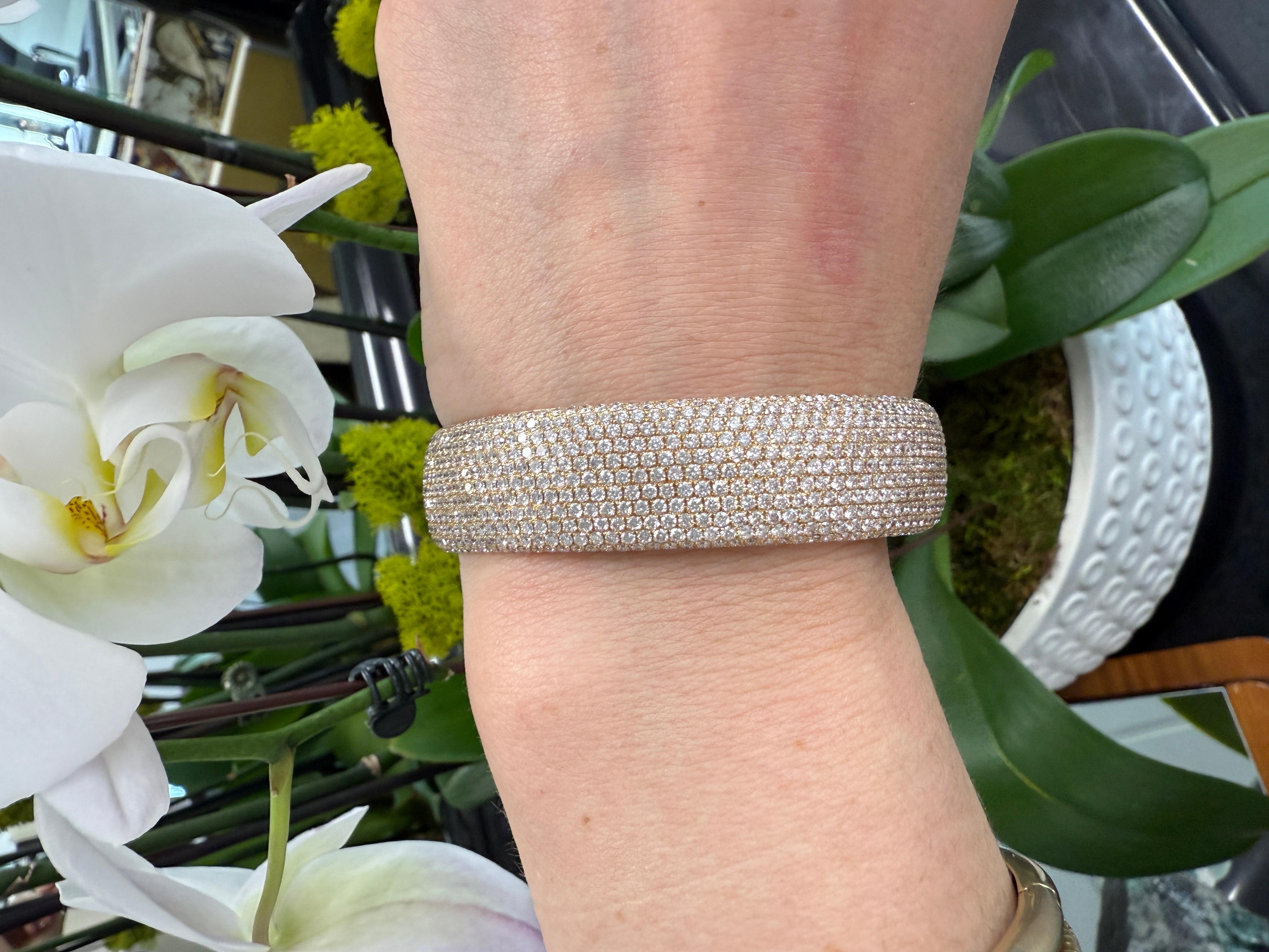 Bracelet en or jaune à diamants de 4,65 carats en vente 7