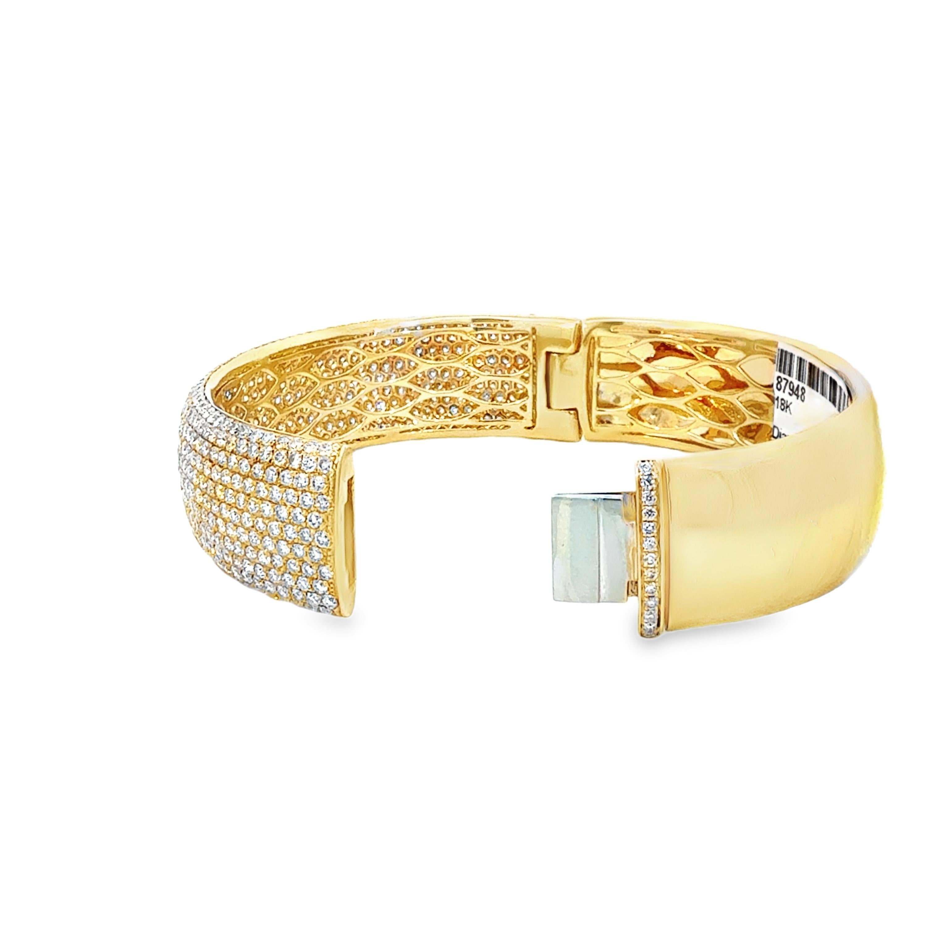 Bracelet en or jaune à diamants de 4,65 carats Neuf - En vente à Beverly Hills, CA