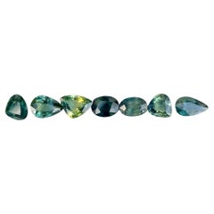Lote de 7 piedras preciosas de zafiro parcial de 4,65 quilates de Madagascar