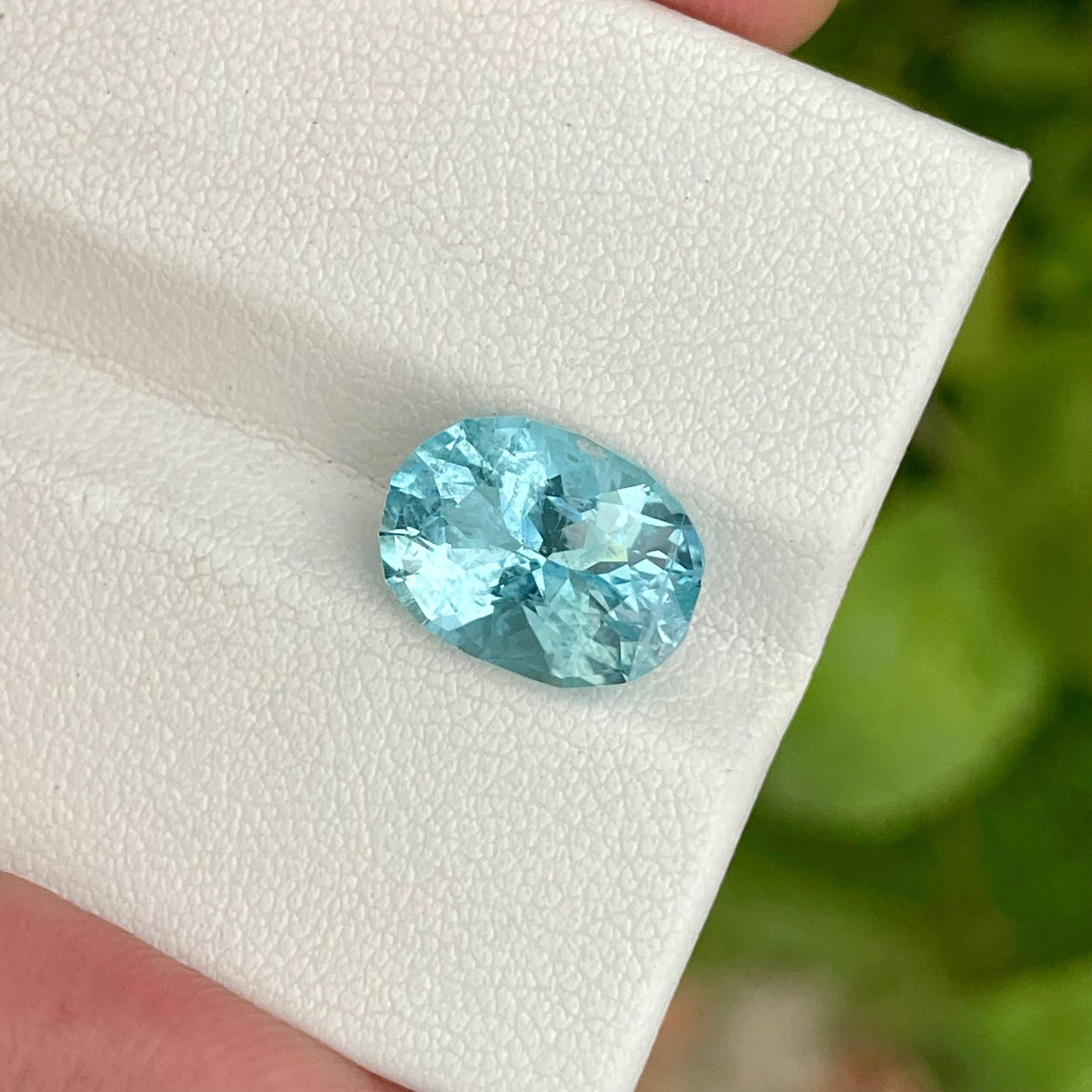 Femenino o masculino 4,65 Quilates Piedra Aguamarina Azul Marino Talla Oval Nigeriana Natural en venta