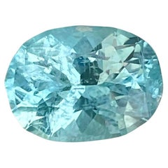 4.65 Carats Sea Blue Aquamarine Stone Oval Cut Natural Nigerien Gemstone