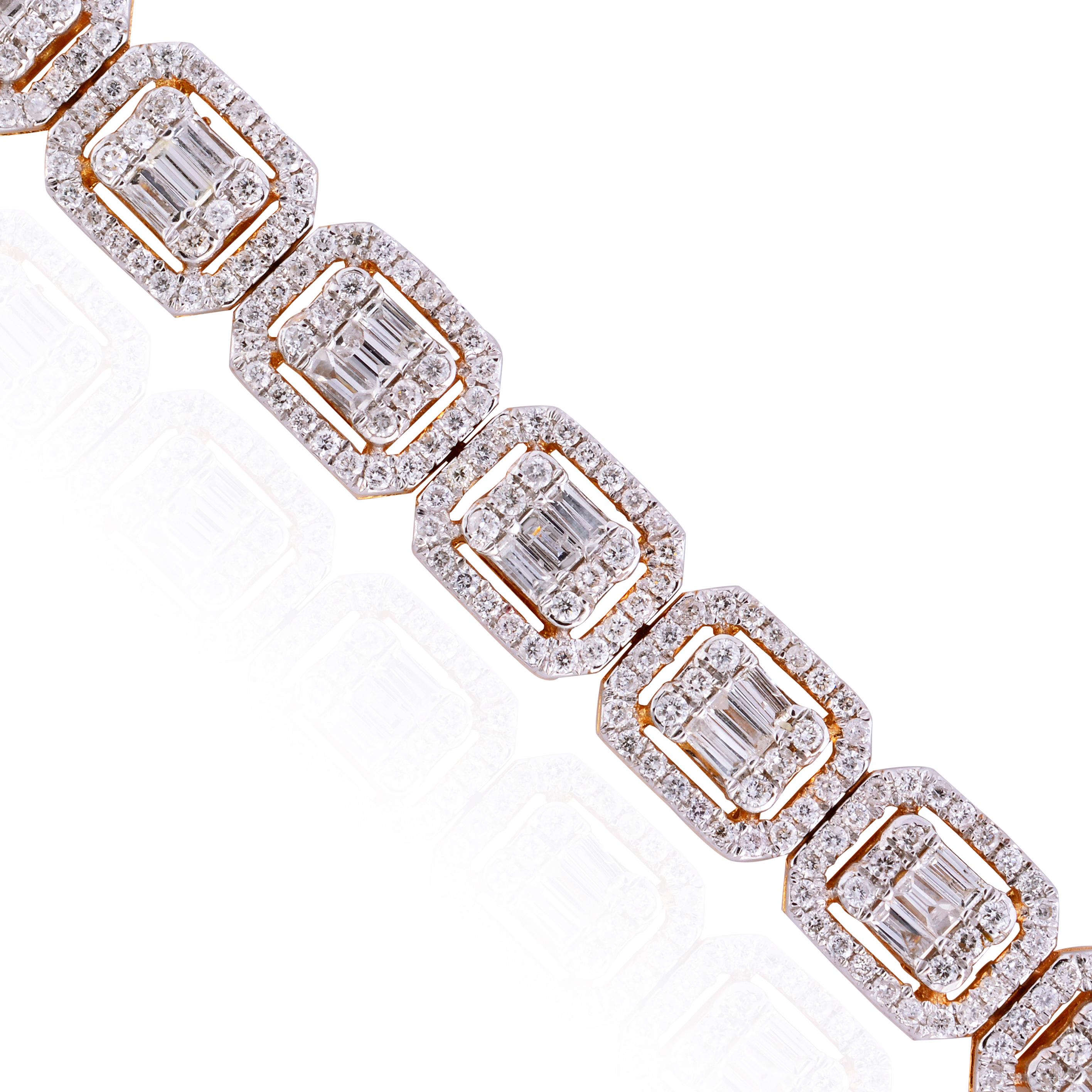 Code :- CN-25372
Gross Wt. :- 14.83 gm
14k Yellow Gold Wt. :- 13.89 gm
Natural Diamond Wt. :- 4.65 Ct. ( AVERAGE DIAMOND CLARITY SI1-SI2 & COLOR H-I )
Bracelet Length :- 7 Inch
✦ Sizing
.....................
We can adjust most items to fit your