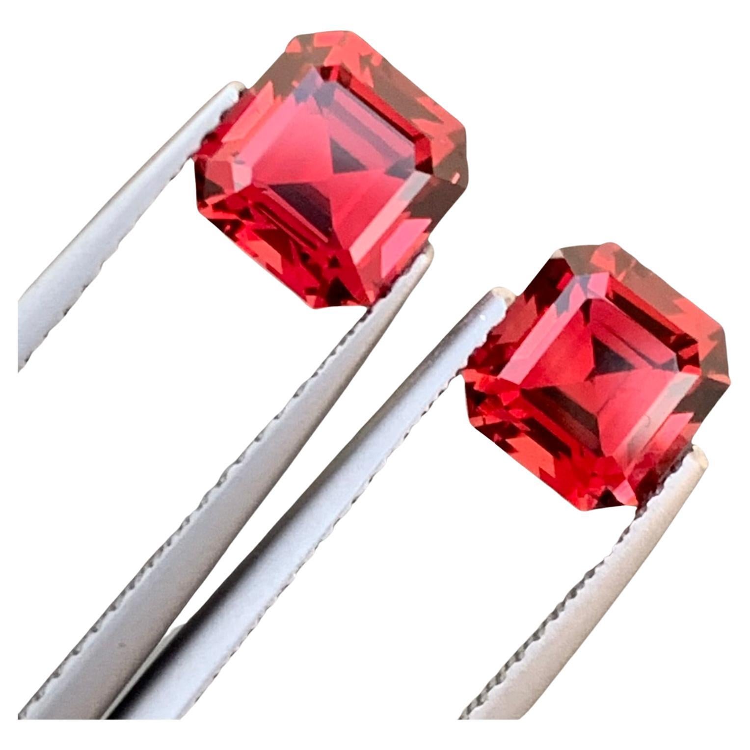 4.65 CTS Faceted Rhodolite Garnet Perfect Pairs For Earrings January Birthstone For Sale
