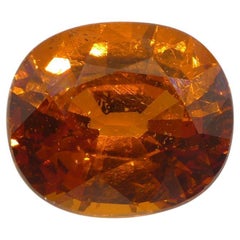 4.65ct Cushion Vivid Fanta/Mandarin Orange Spessartine Garnet GIA Certified