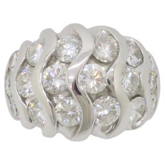 4.65CTW Diamond Cocktail Ring made in 18K White Gold