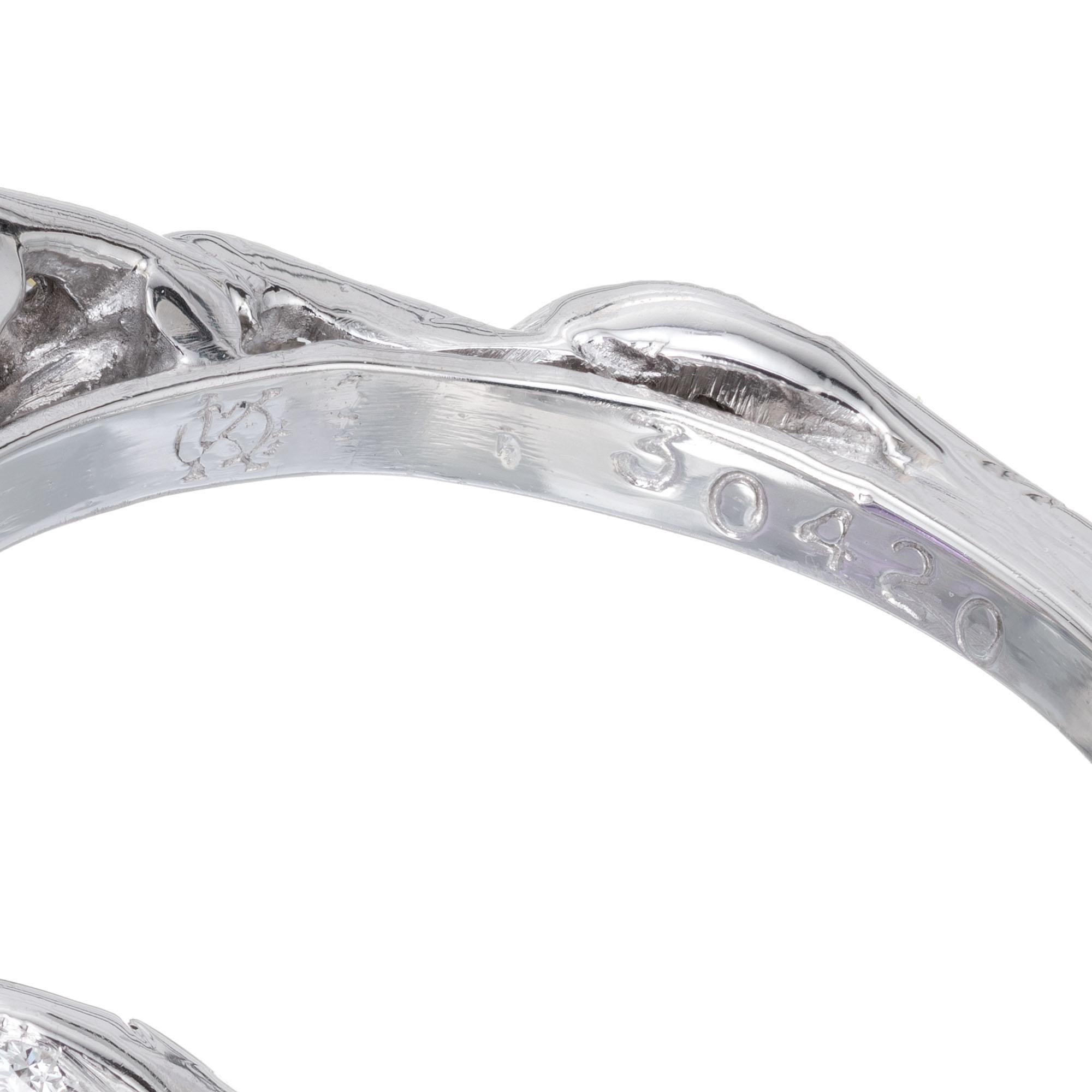 4.66 Carat Amethyst Diamond Platinum Cocktail Ring For Sale 1