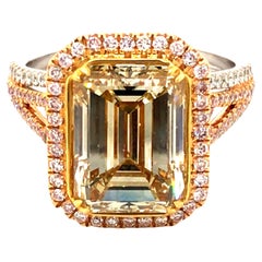 4.66 Carat Fancy Brown Yellow Diamond Ring