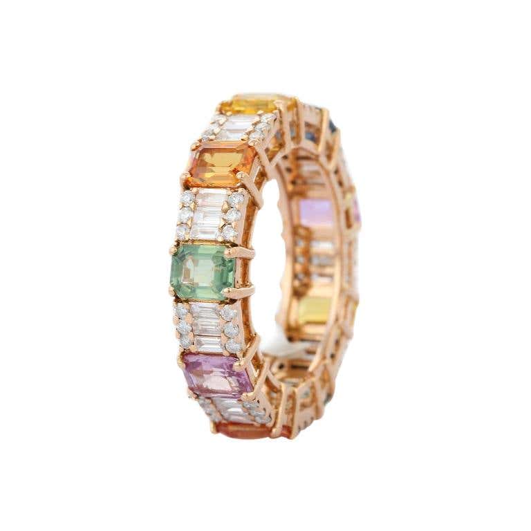 Multi-colored Diamond Ring at 1stDibs